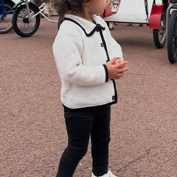 H&M Baby Cream and Black Trim Jacket - Picture 2 of 4